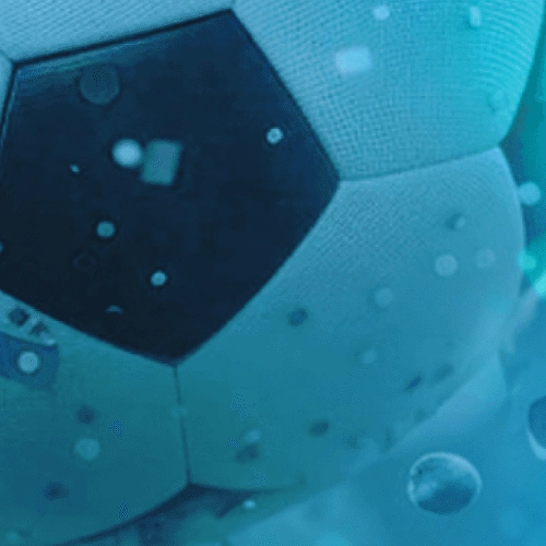 Football 2026 - wet ball close-up with water droplets