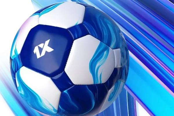 Football 2026 - blue and white ball against a striped background